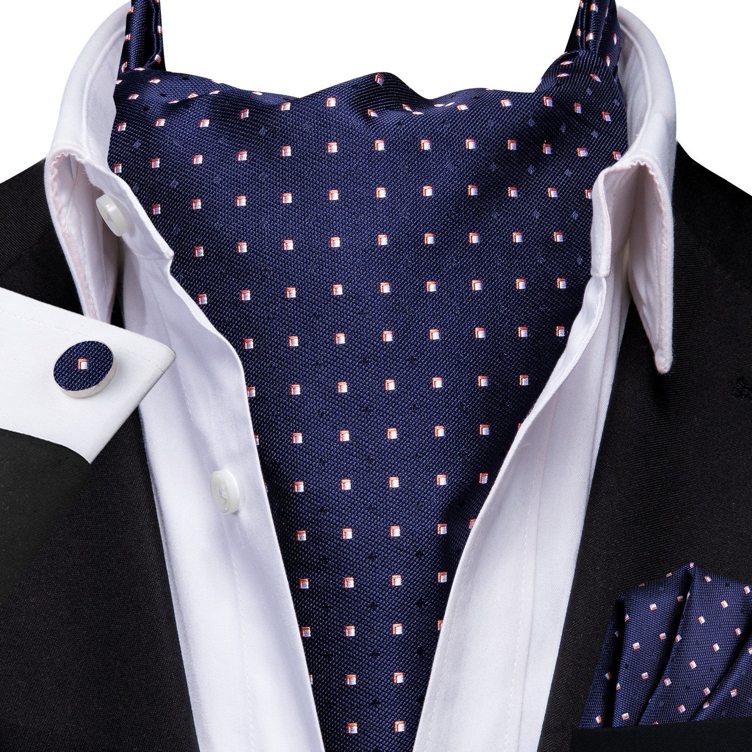 GentCrest Blue Geometric Ascot - Image 1