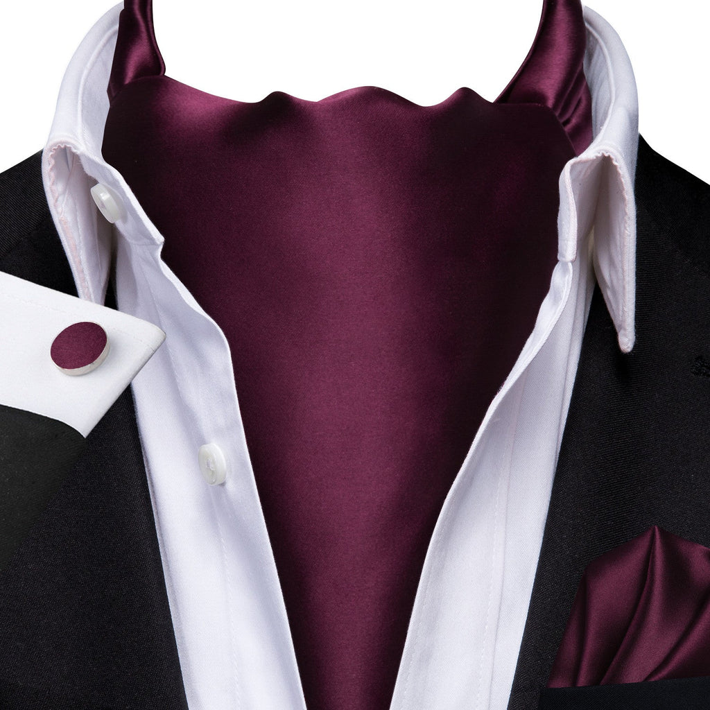 GentCrest Burgundy Solid Ascot - Image 1