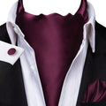 GentCrest Burgundy Solid Ascot - Image 1