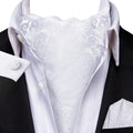 GentCrest White Paisley Ascot - Image 1