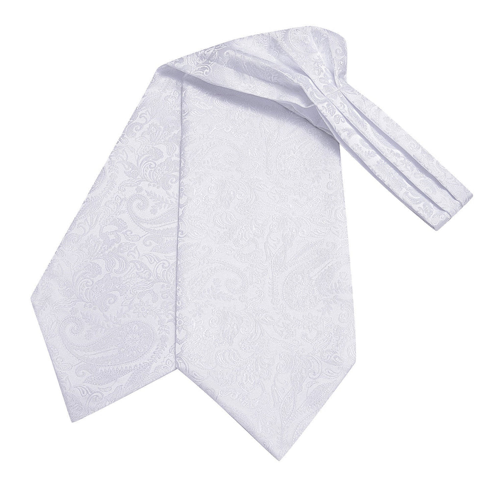 GentCrest White Paisley Ascot - Image 5