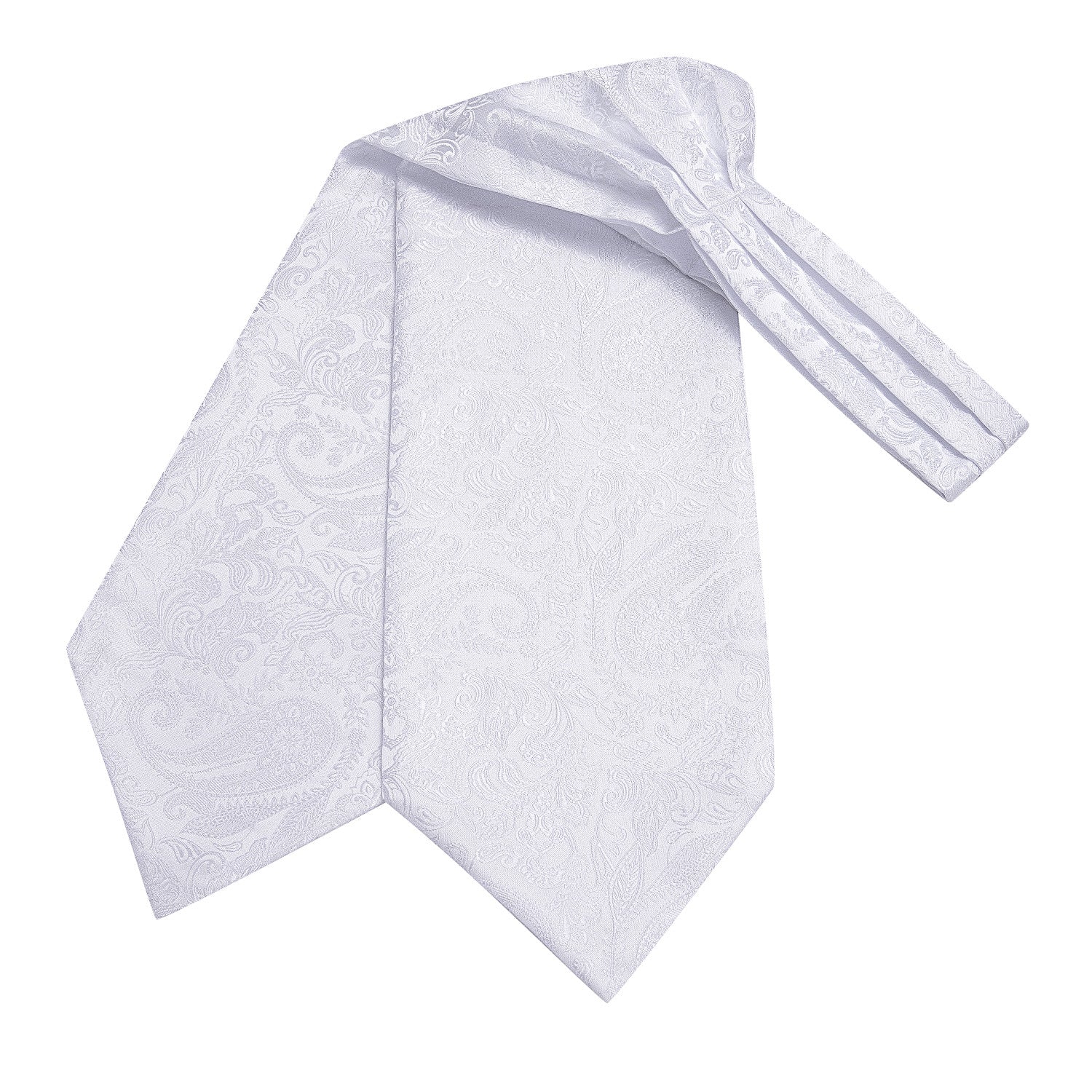 GentCrest White Paisley Ascot - Image 5