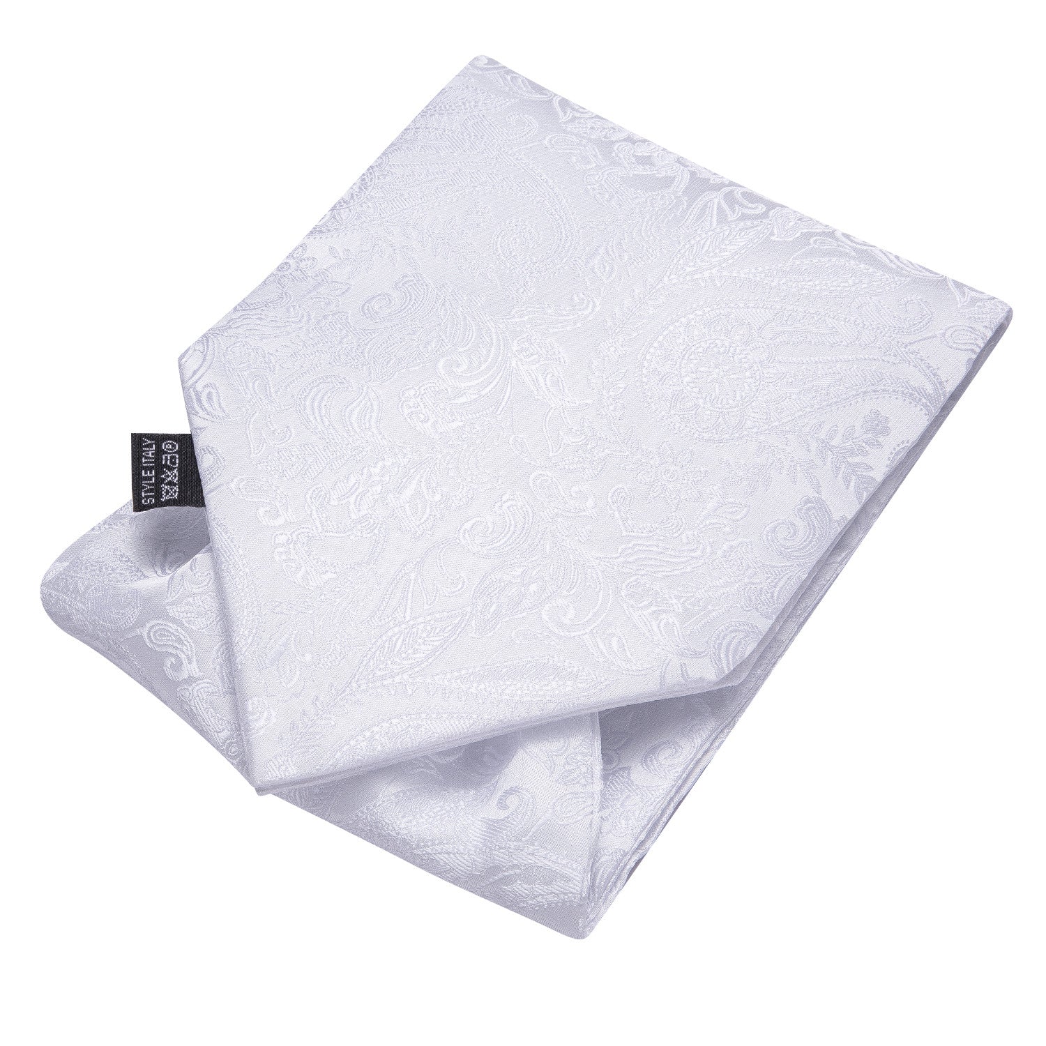 GentCrest White Paisley Ascot - Image 4