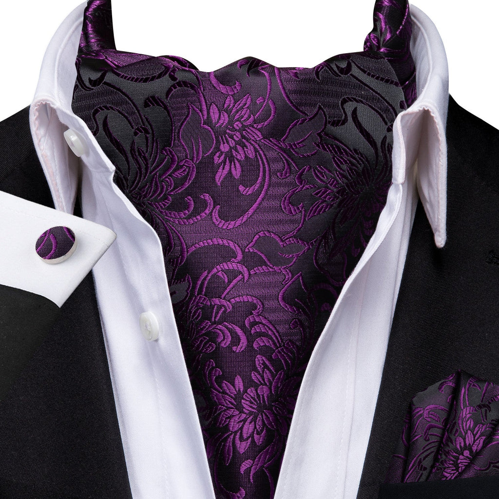 GentCrest Purple Paisley Ascot - Image 1