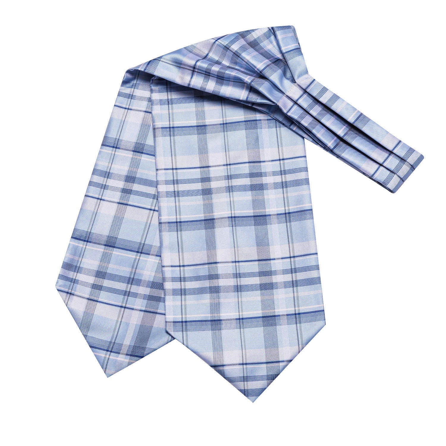 GentCrest Blue Plaid Ascot - Image 4