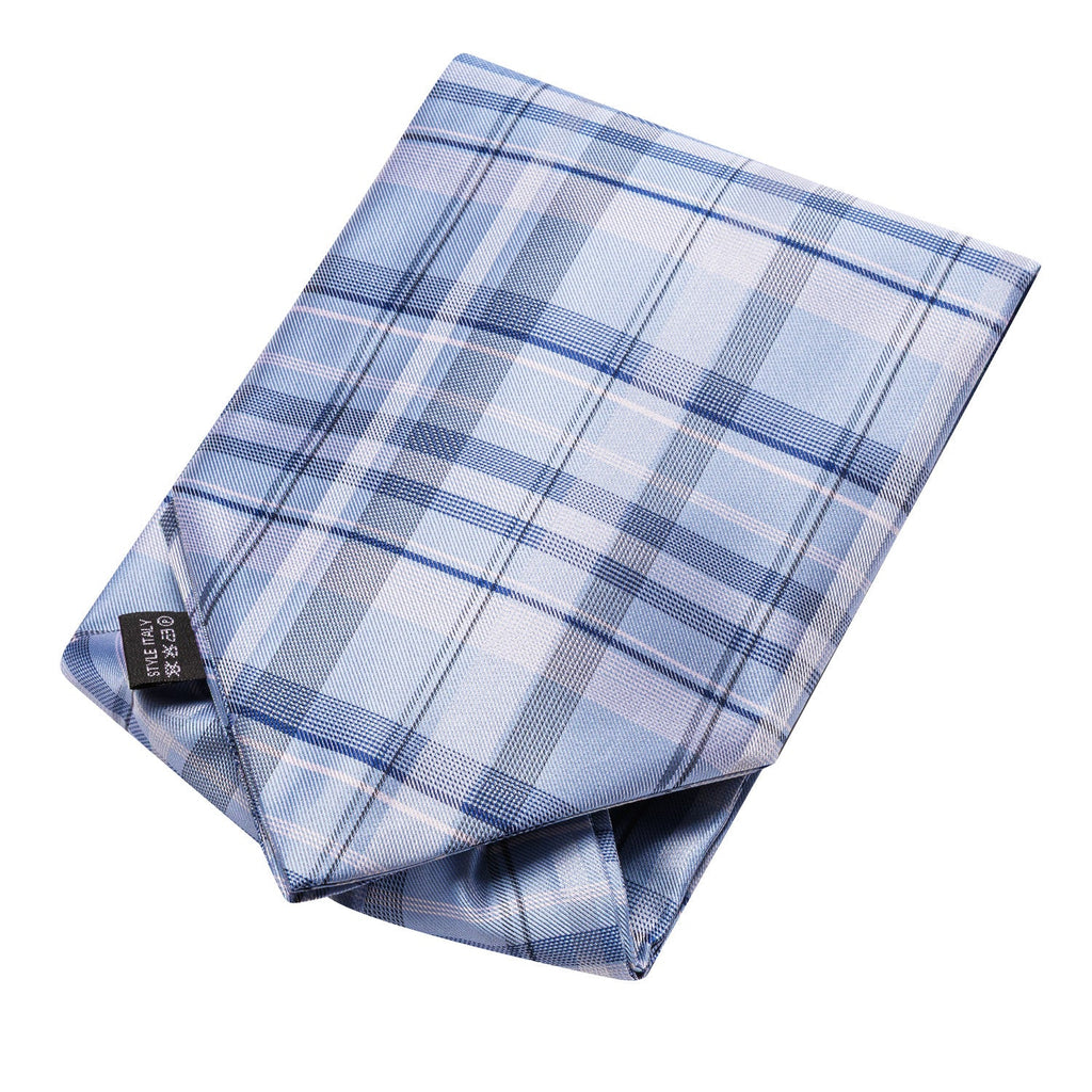 GentCrest Blue Plaid Ascot - Image 2