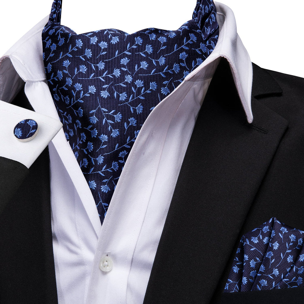 GentCrest Blue Floral Ascot - Image 2