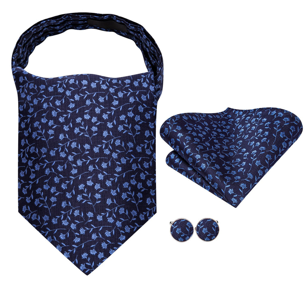 GentCrest Blue Floral Ascot - Image 5
