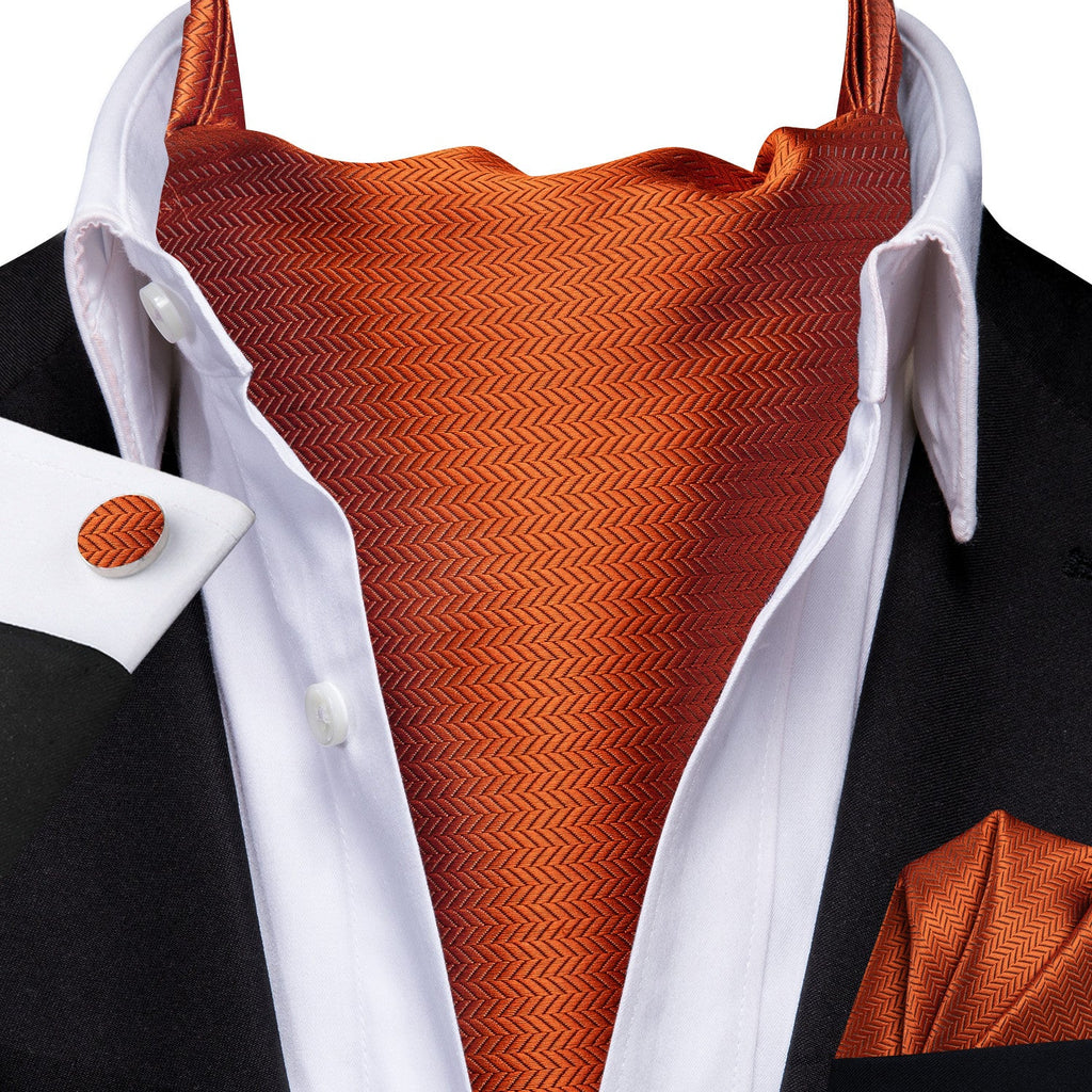GentCrest Orange Solid Ascot - Image 1