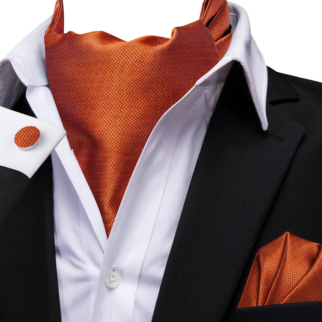 GentCrest Orange Solid Ascot - Image 3