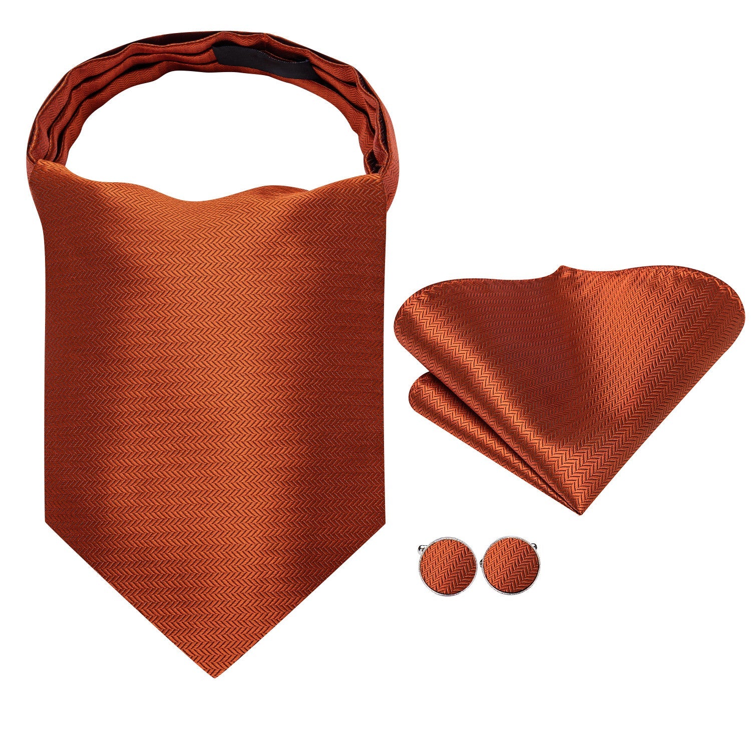 GentCrest Orange Solid Ascot - Image 2