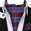 GentCrest Burgundy Plaid Ascot - Image 1