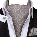 GentCrest Grey Geometric Ascot - Image 1