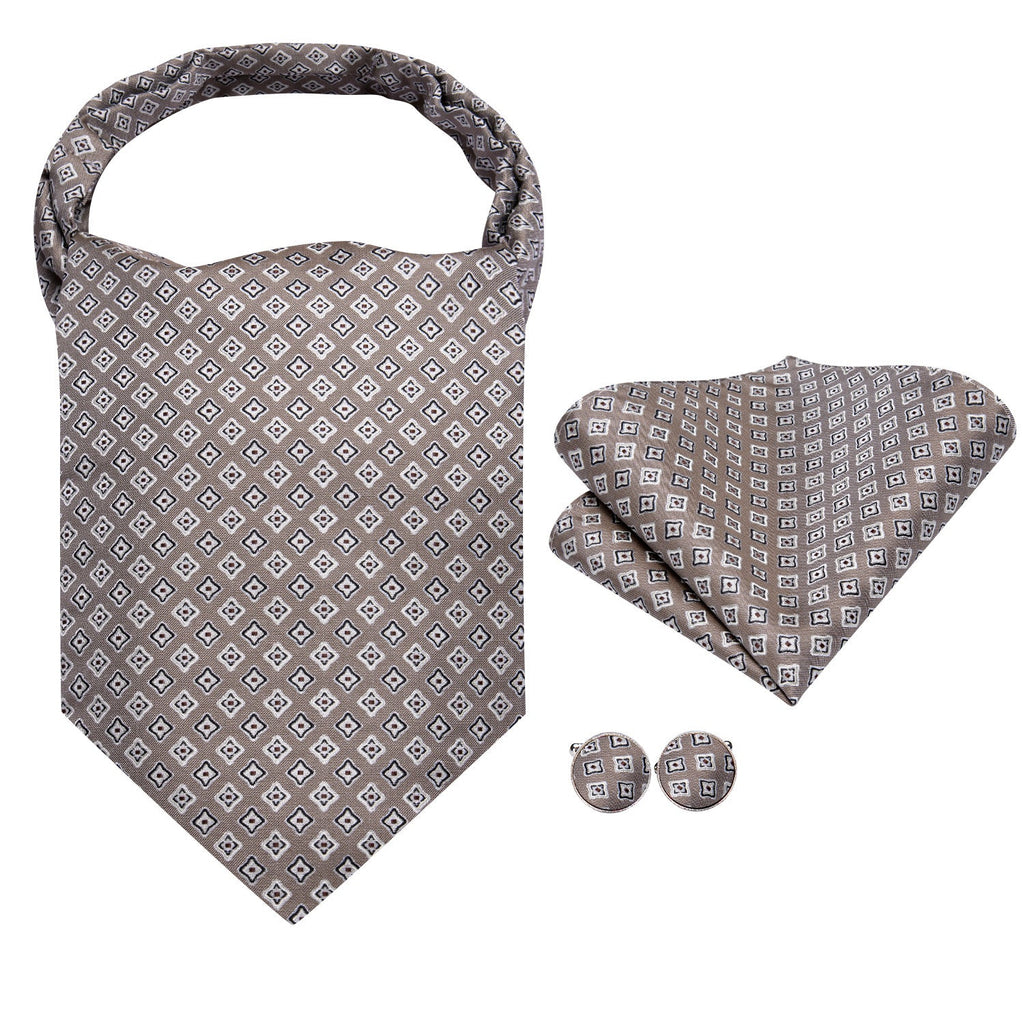 GentCrest Grey Geometric Ascot - Image 2