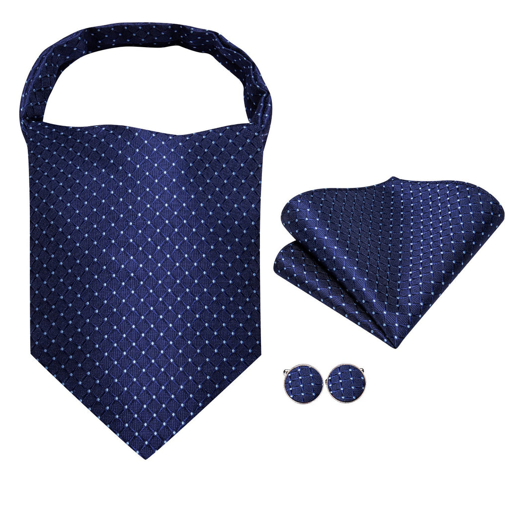 GentCrest Blue Plaid Ascot - Image 2