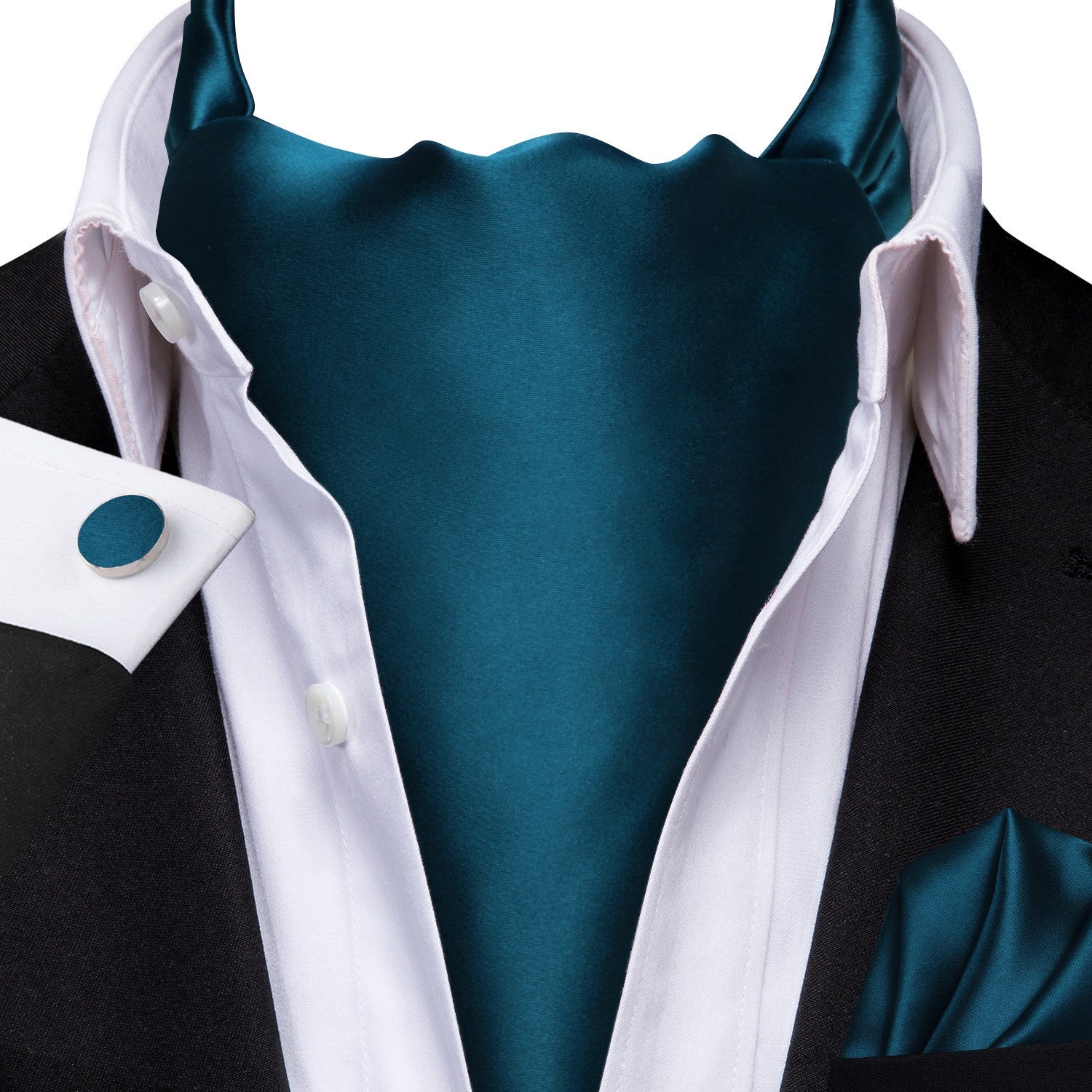 GentCrest Blue Solid Ascot - Image 1