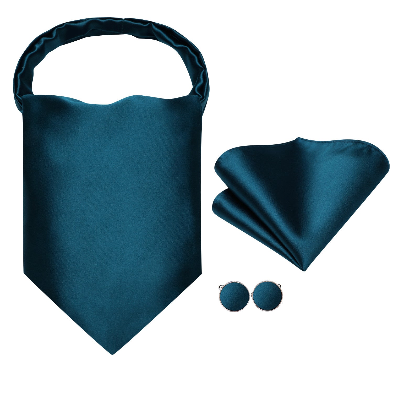 GentCrest Blue Solid Ascot - Image 2