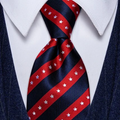 GentCrest Blue Striped Tie Hanky Cufflinks Set - Image 1