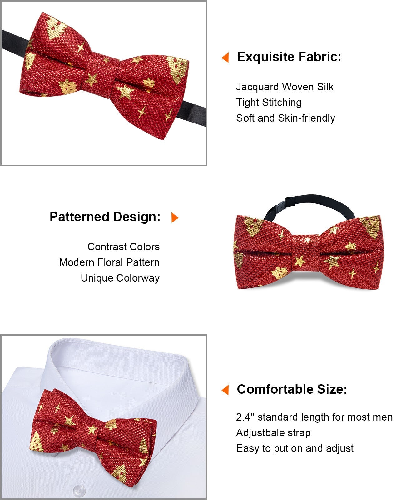GentCrest Red Novelty Bowtie Set - Image 7