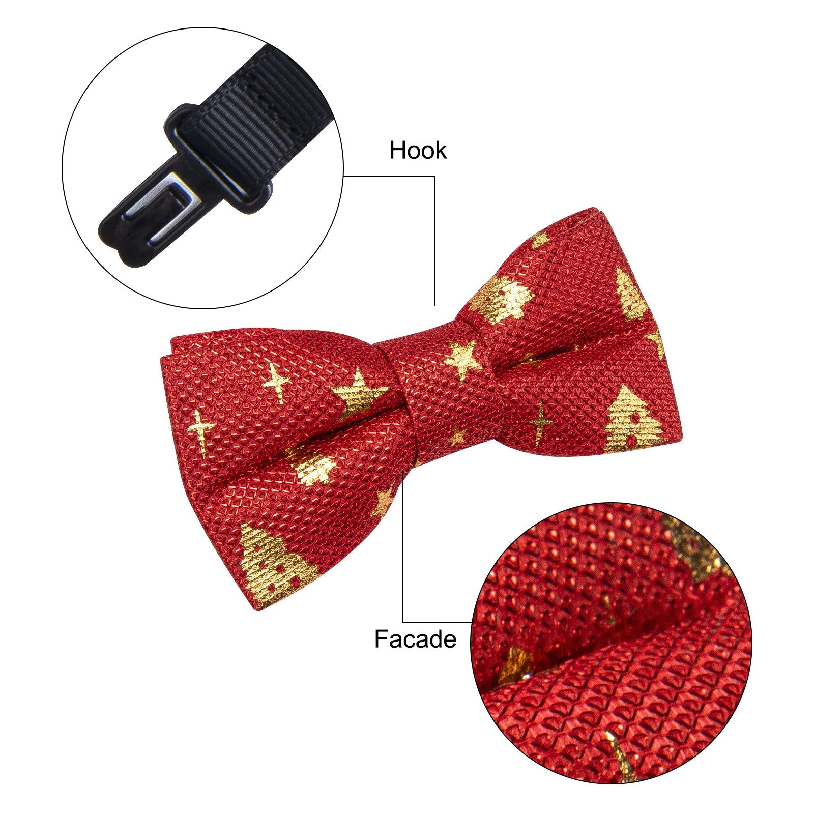 GentCrest Red Novelty Bowtie Set - Image 6