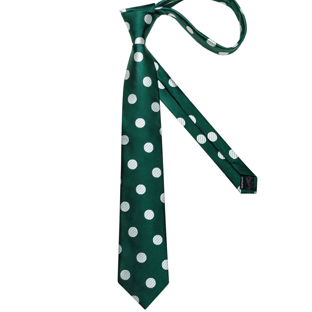 GentCrest Green Polka Dot Tie Hanky Cufflinks Set - Image 7