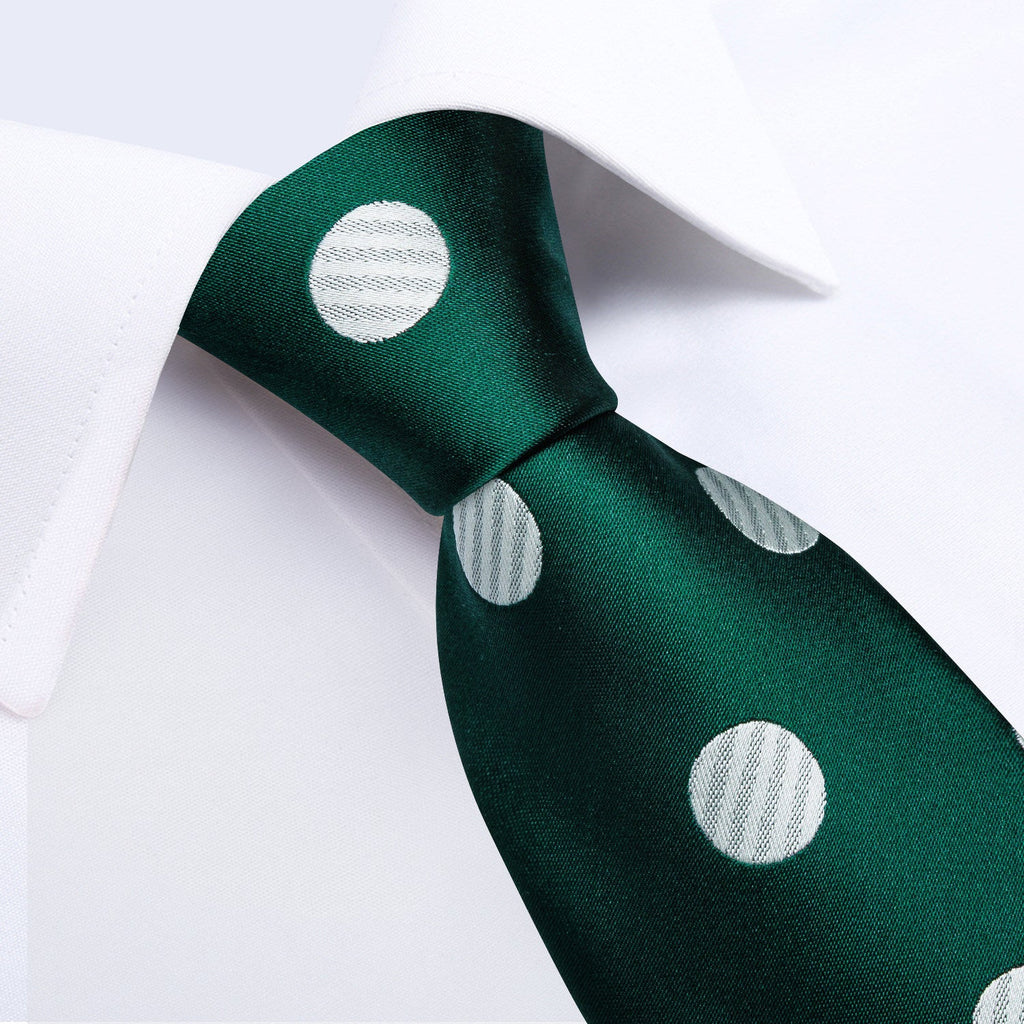 GentCrest Green Polka Dot Tie Hanky Cufflinks Set - Image 3