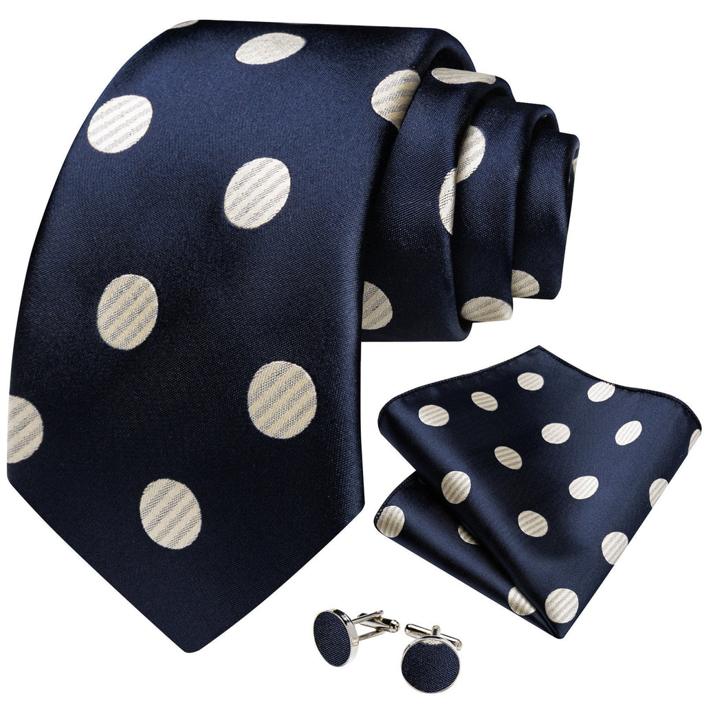 GentCrest Blue Polka Dot Tie Hanky Cufflinks Set - Image 2