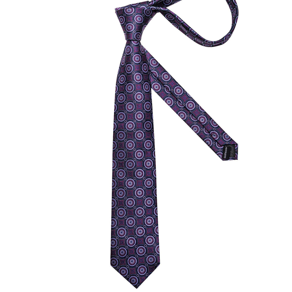 GentCrest Purple Polka Dot Tie Hanky Cufflinks Set - Image 7