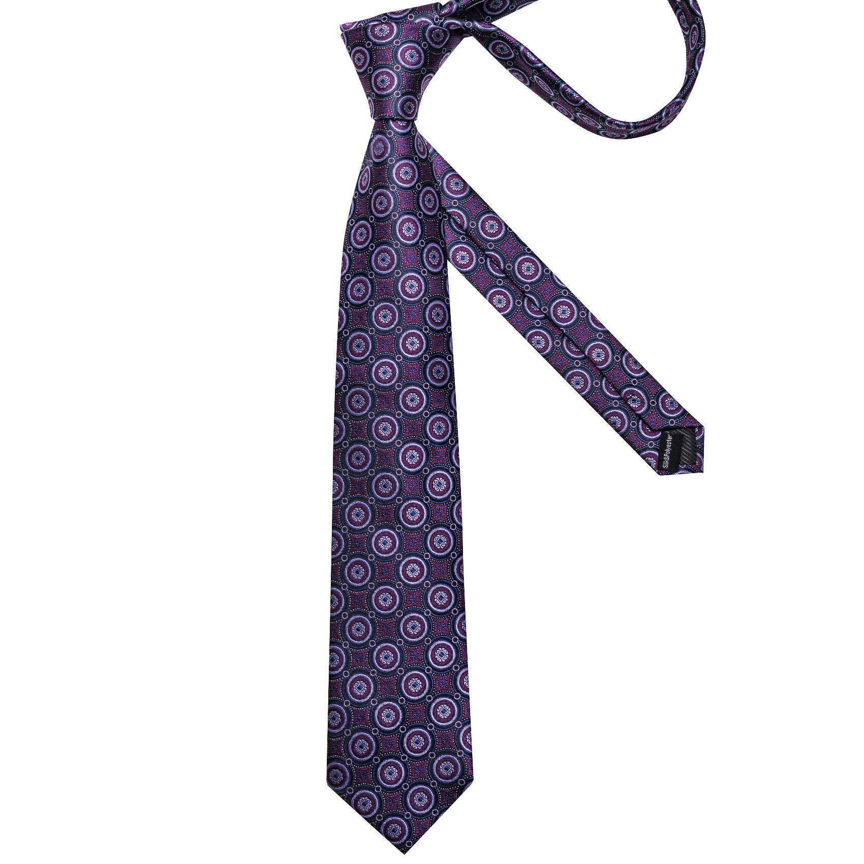 GentCrest Purple Polka Dot Tie Hanky Cufflinks Set - Image 7