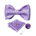 GentCrest Purple Paisley Bowtie Set - Image 1