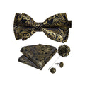 GentCrest Black Paisley Bowtie Set - Image 1