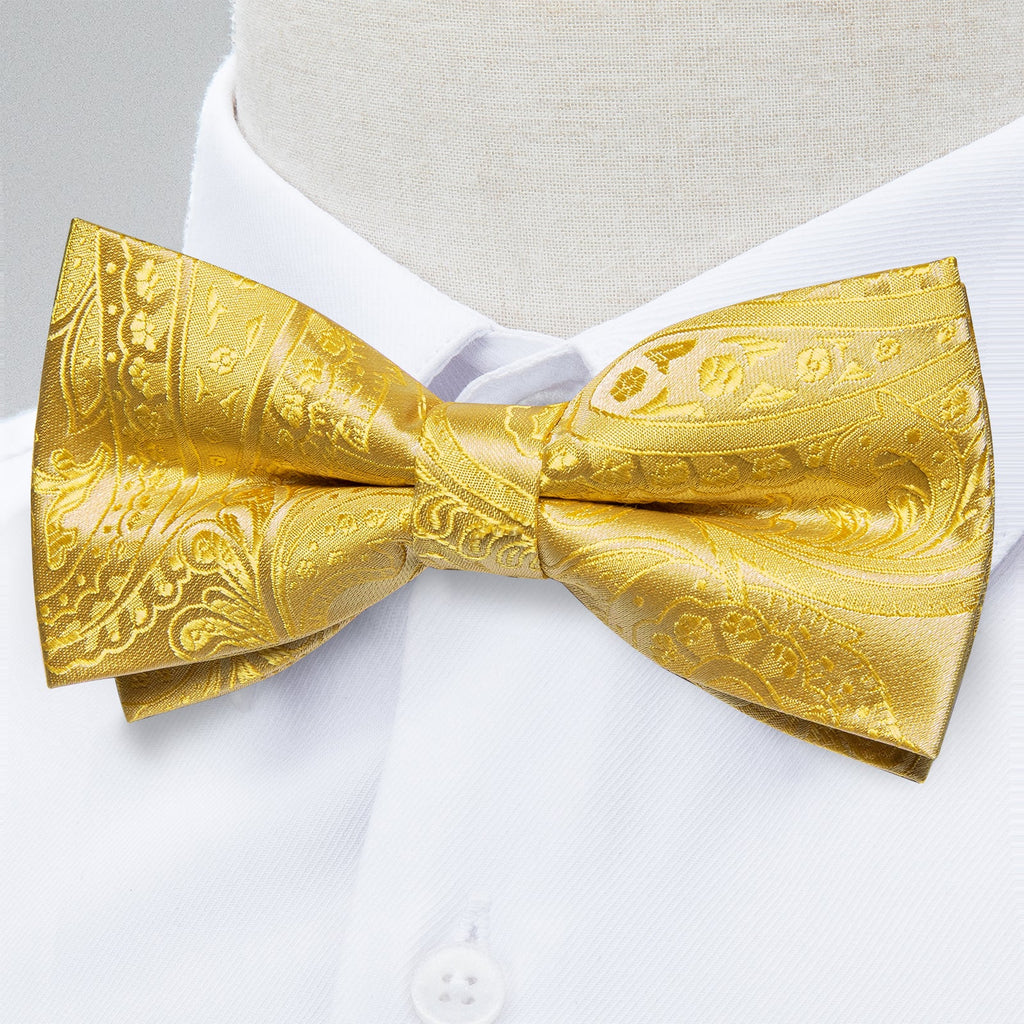 GentCrest Gold Paisley Bowtie Set - Image 3