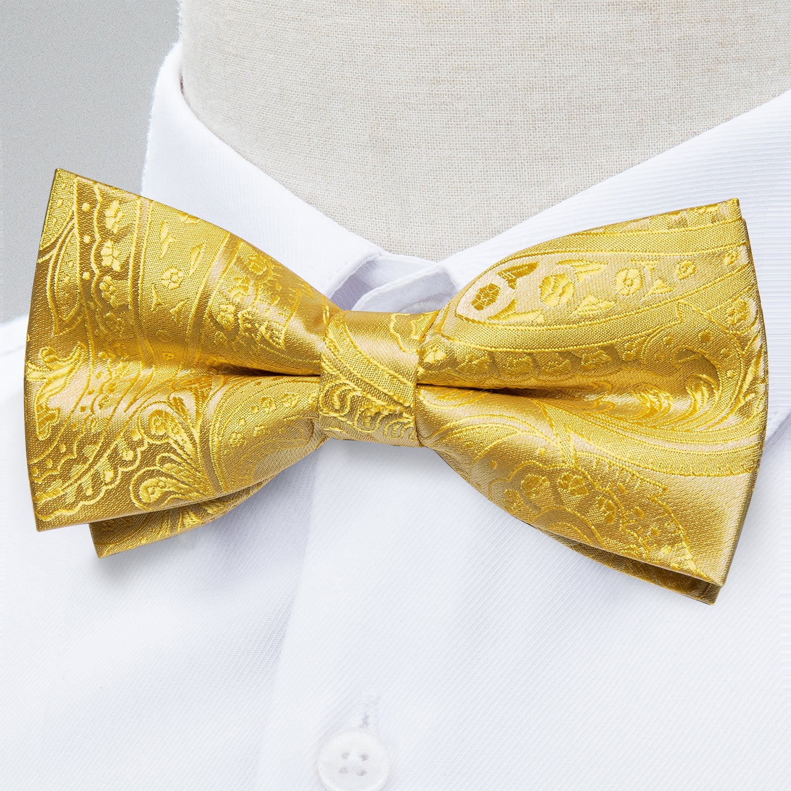 GentCrest Gold Paisley Bowtie Set - Image 3