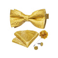 GentCrest Gold Paisley Bowtie Set - Image 1
