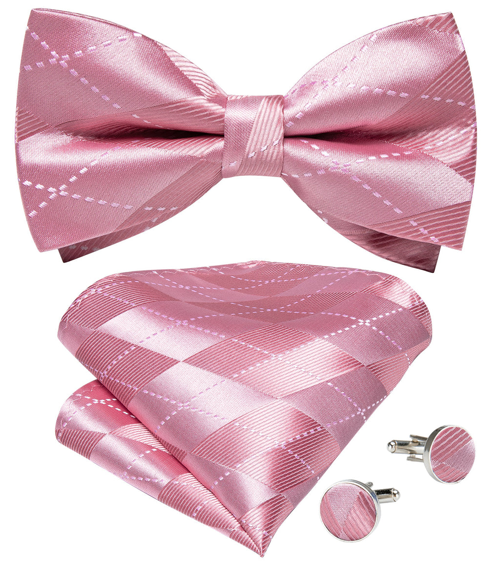 GentCrest Pink Plaid Bowtie Set - Image 2