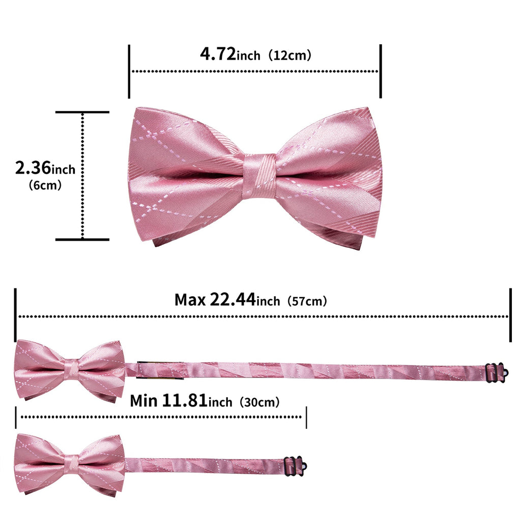 GentCrest Pink Plaid Bowtie Set - Image 6
