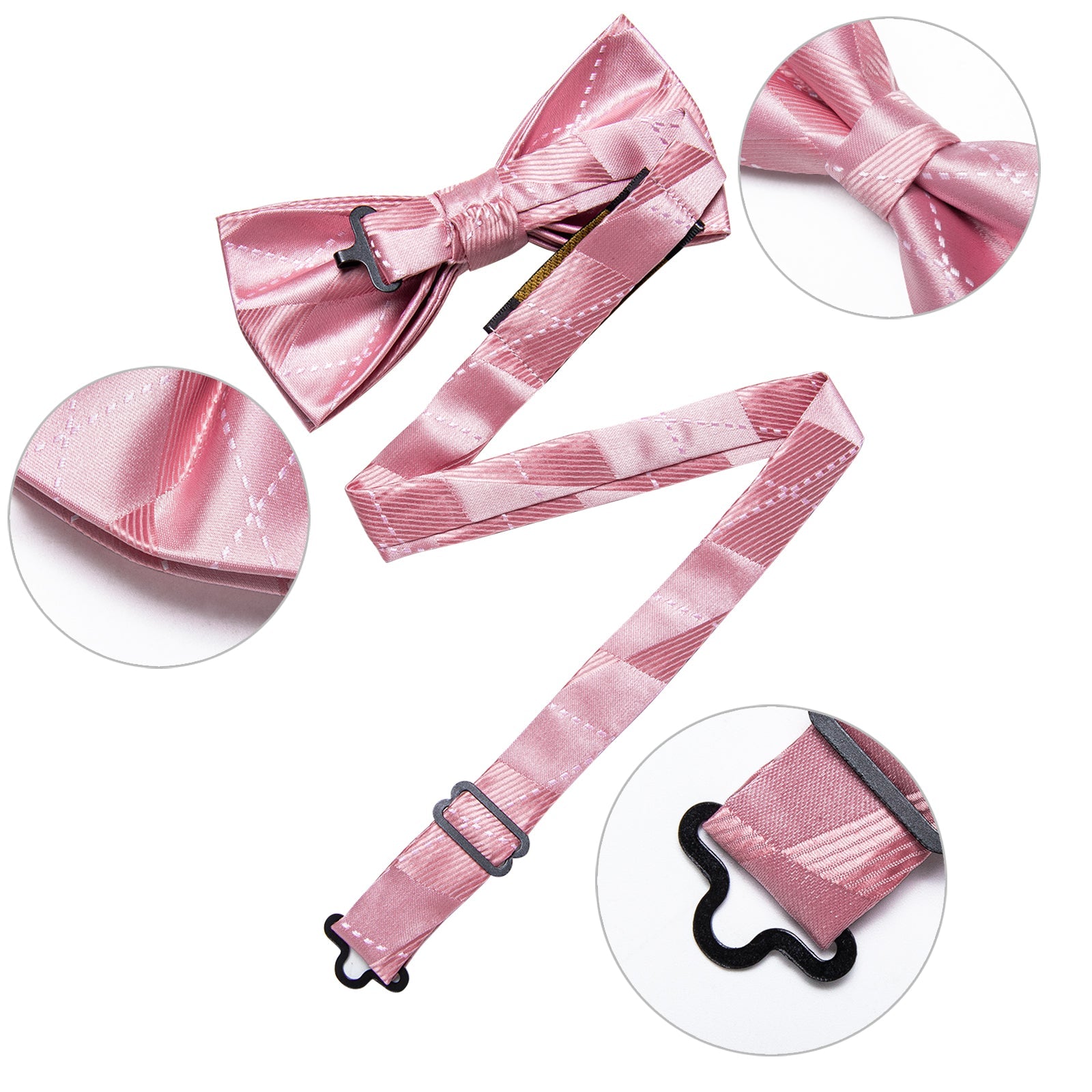 GentCrest Pink Plaid Bowtie Set - Image 5