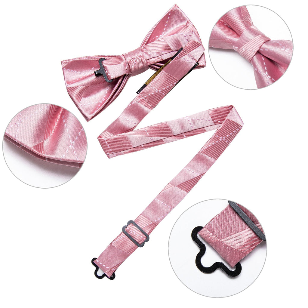 GentCrest Pink Plaid Bowtie Set - Image 5