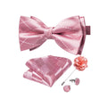 GentCrest Pink Plaid Bowtie Set - Image 1