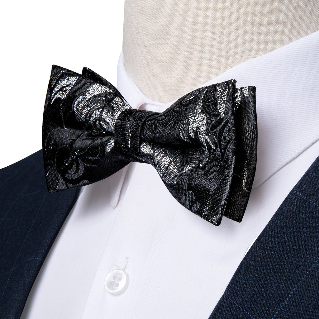 GentCrest Black Floral Bowtie Set - Image 2