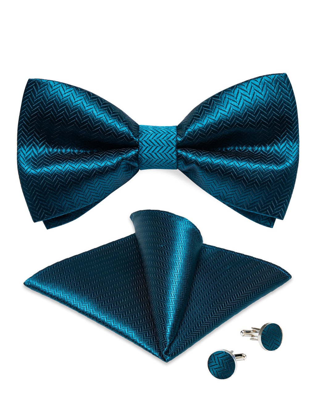 GentCrest Blue Textured Bowtie Set - Image 5