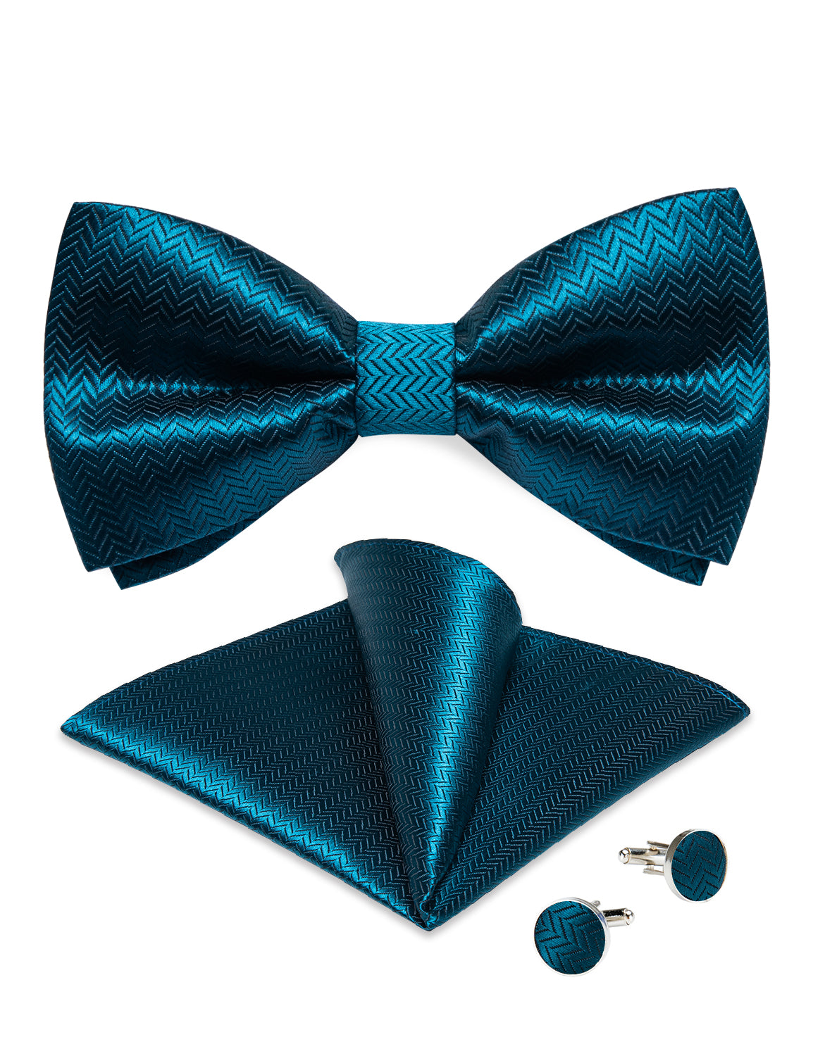 GentCrest Blue Textured Bowtie Set - Image 5