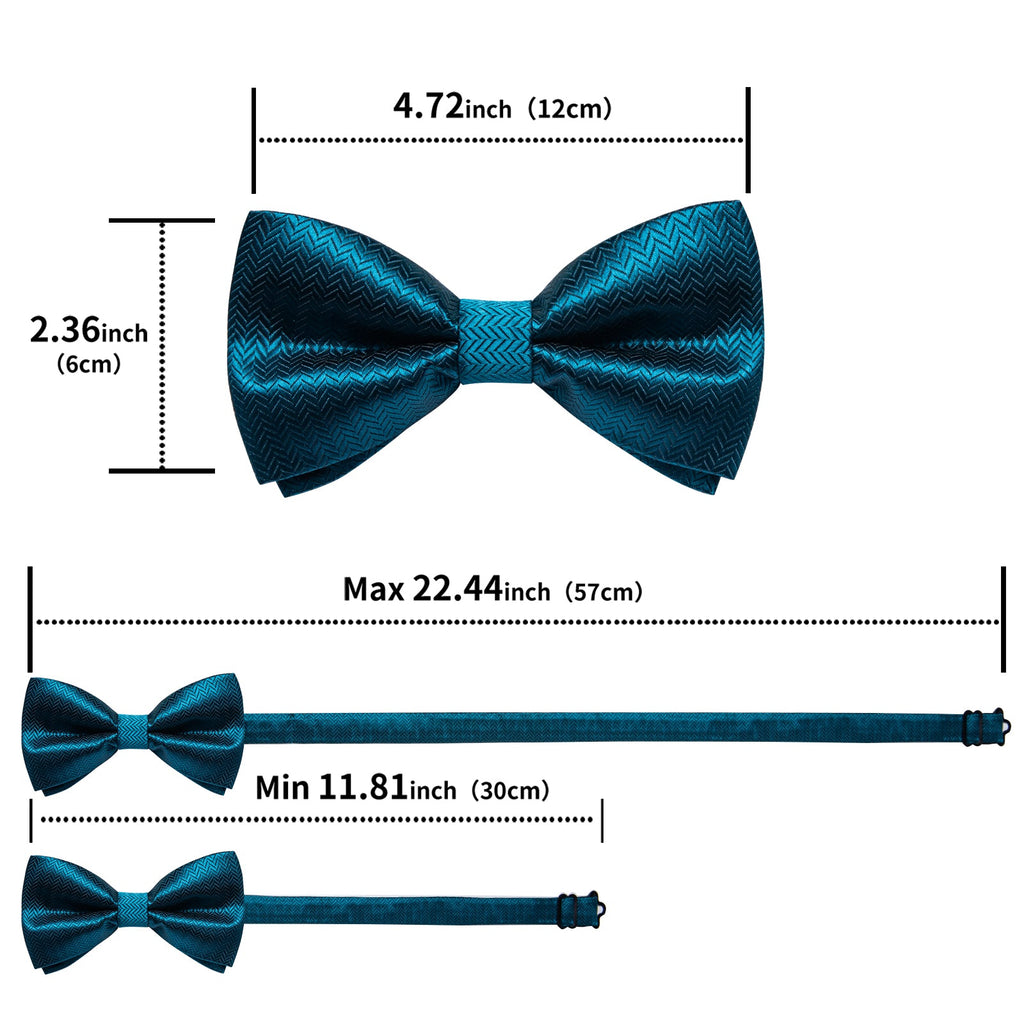 GentCrest Blue Textured Bowtie Set - Image 9