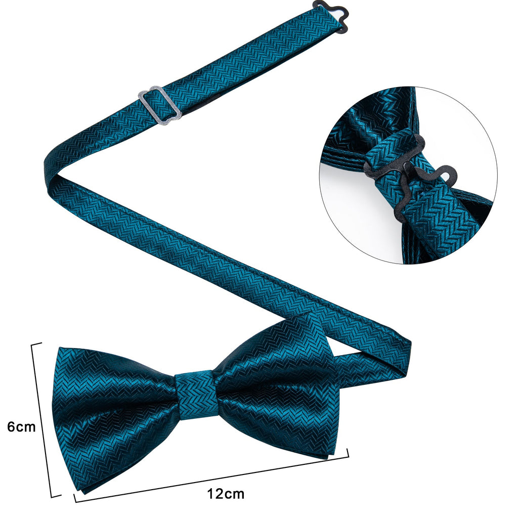 GentCrest Blue Textured Bowtie Set - Image 8
