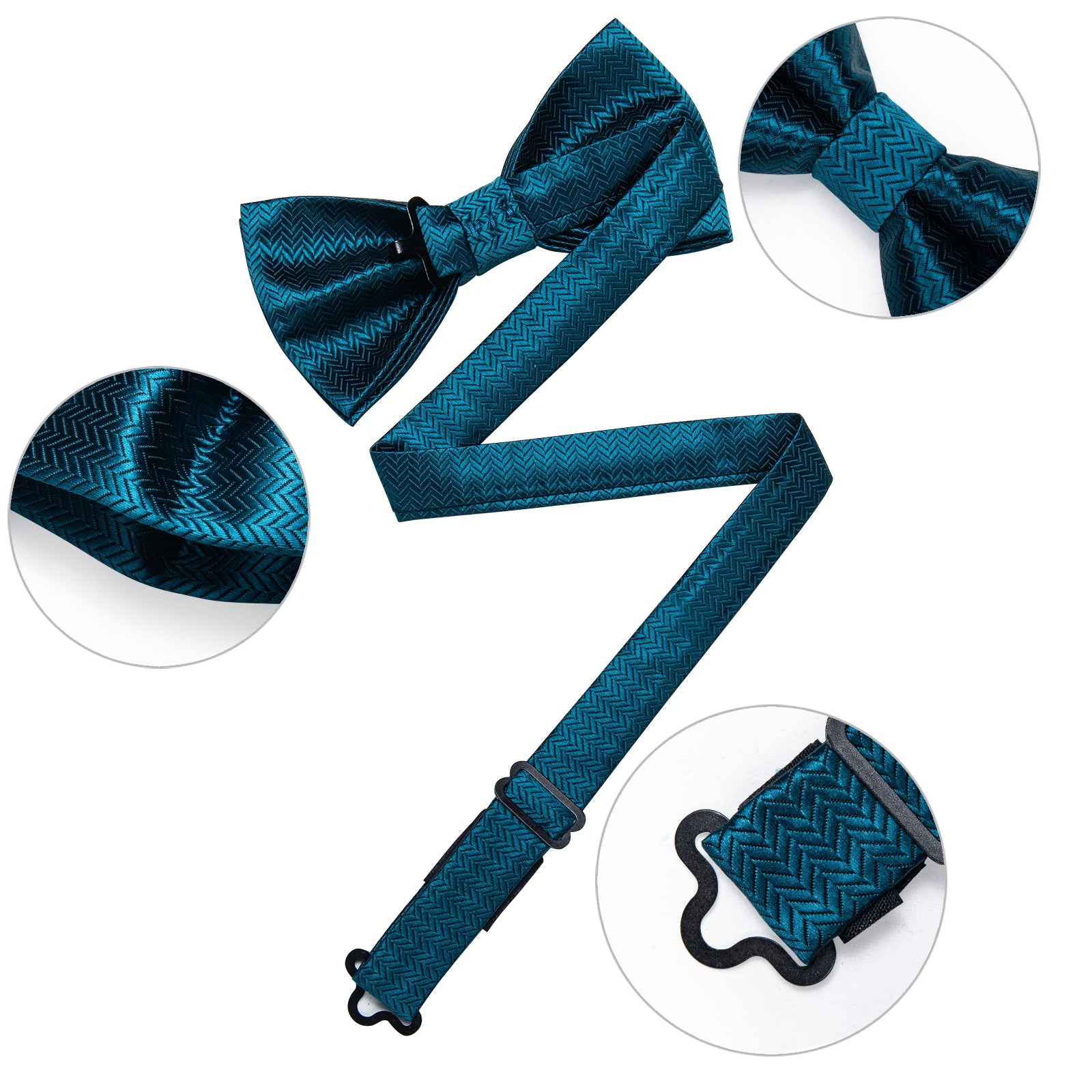 GentCrest Blue Textured Bowtie Set - Image 7