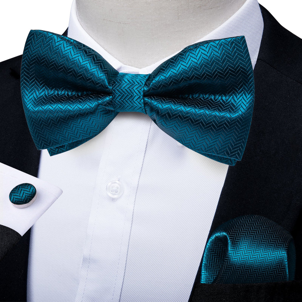GentCrest Blue Textured Bowtie Set - Image 1