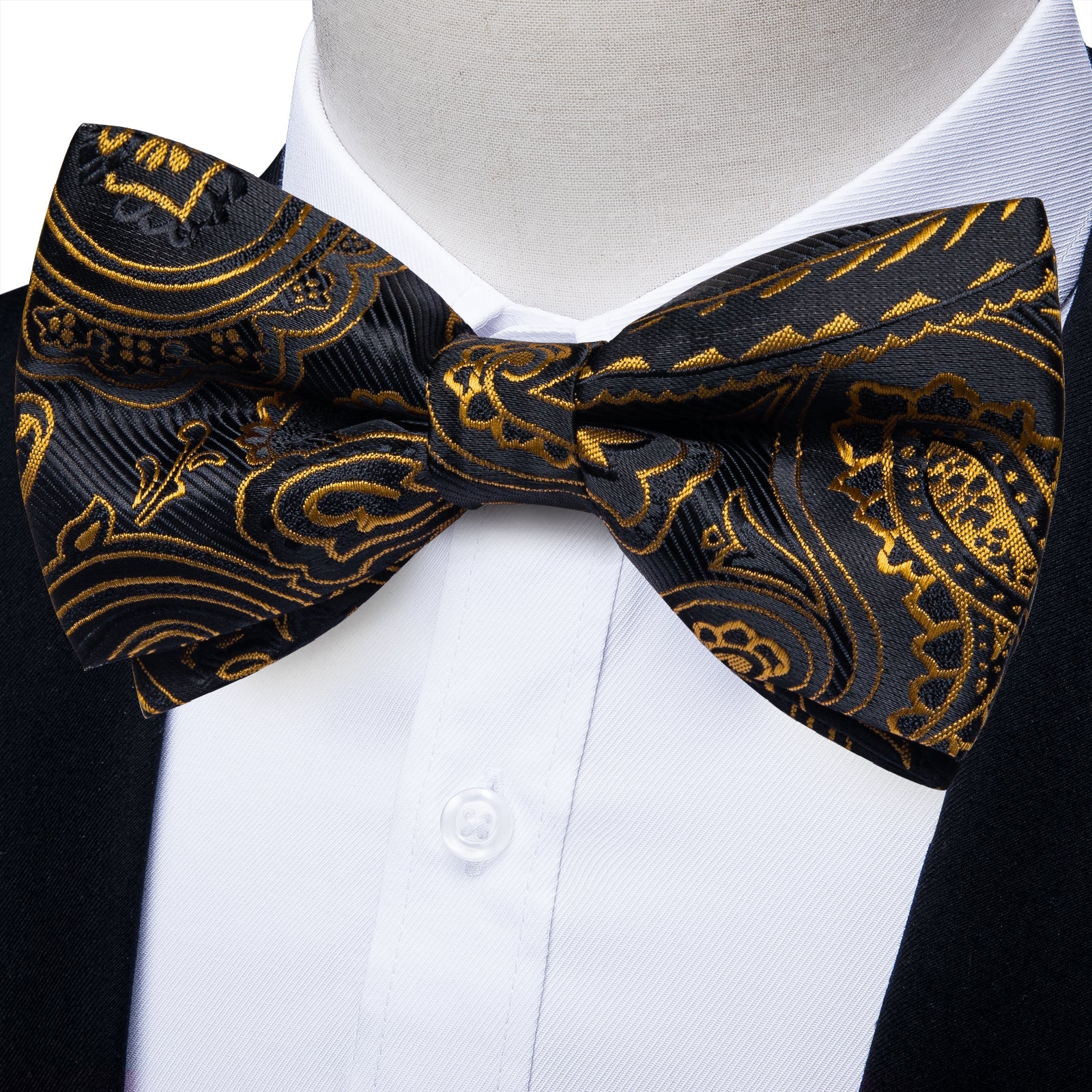 GentCrest Black Paisley Bowtie Set - Image 2