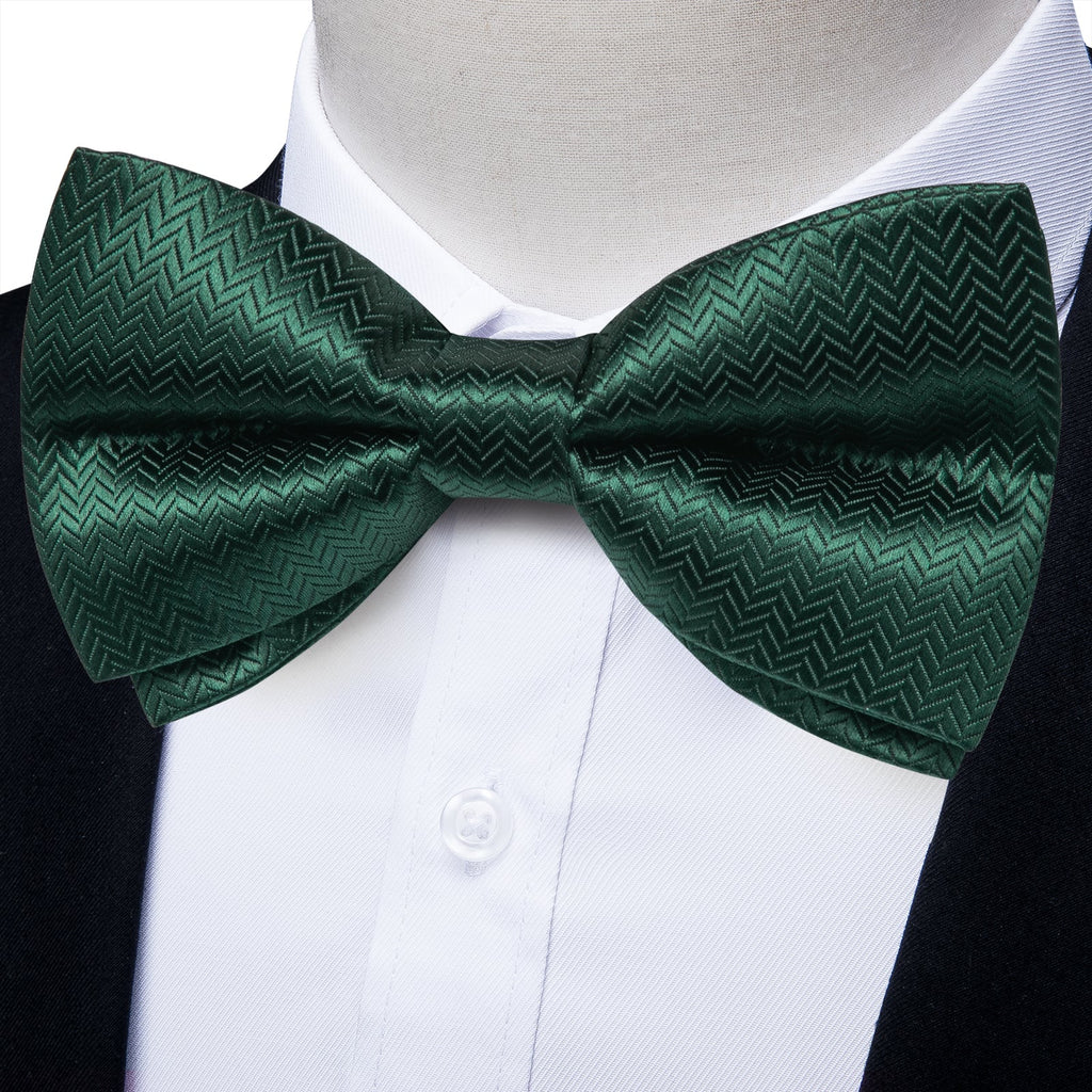 GentCrest Green Solid Bowtie Set - Image 2