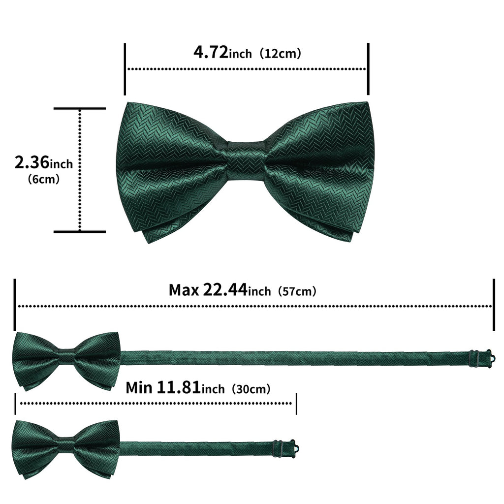GentCrest Green Solid Bowtie Set - Image 9