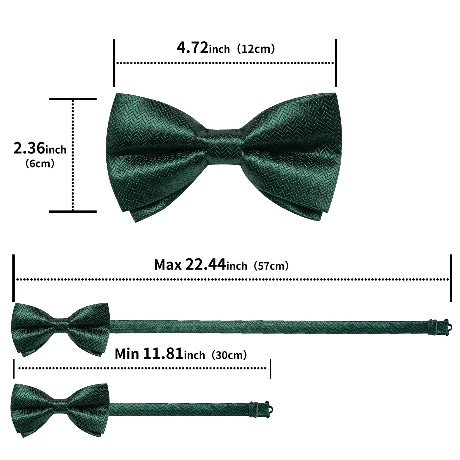 GentCrest Green Solid Bowtie Set - Image 9